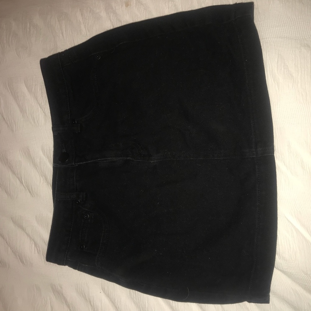 Black Forever 21 Jean Mini Skirt